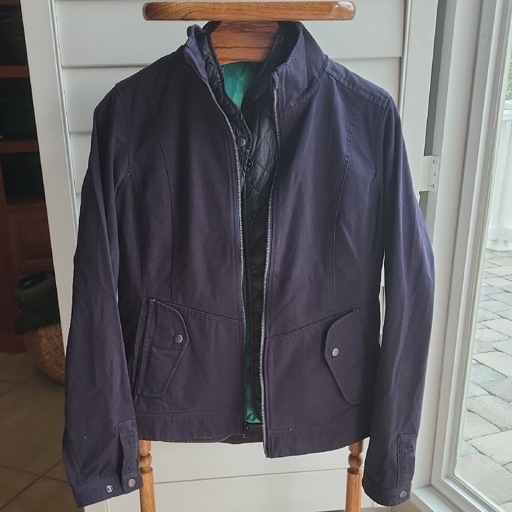 Bontrager Jacket Layered Removable Puffer Navy Blue Women's Small